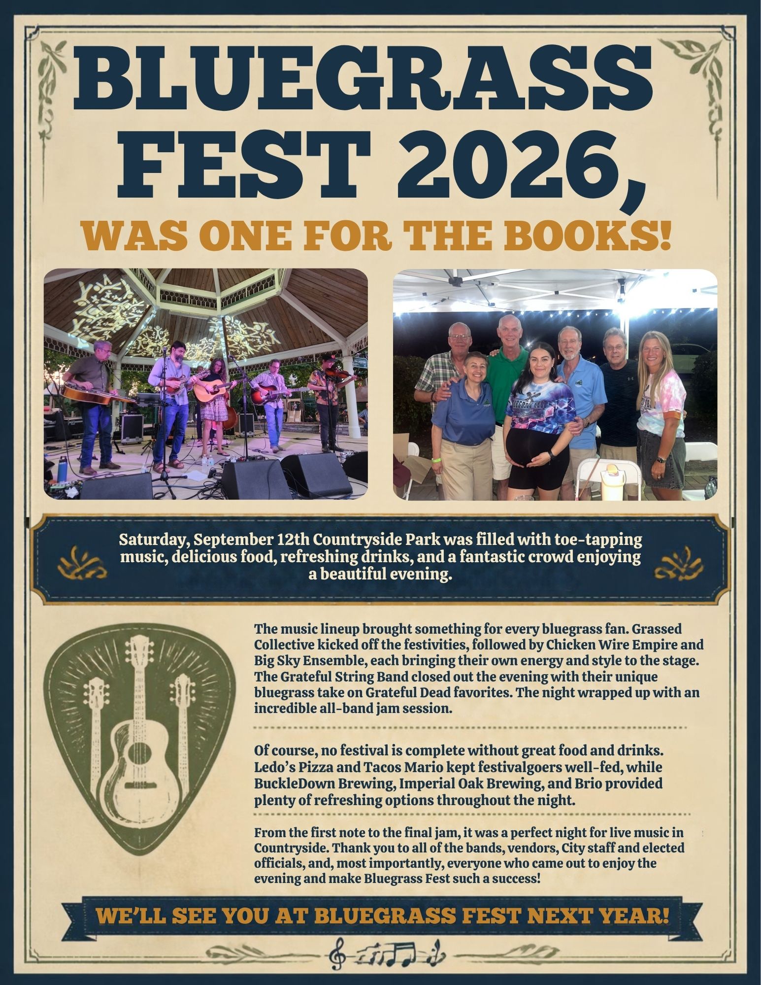 Bluegrass Fest 2026 recap flyer